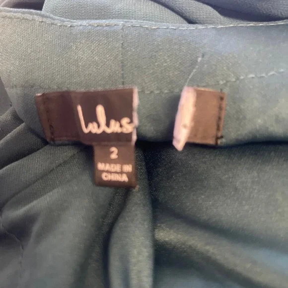 LULU'S SZ 2 XS Captivated Emerald Green Maxi Bridesmaid Dress - Picture 7 of 7